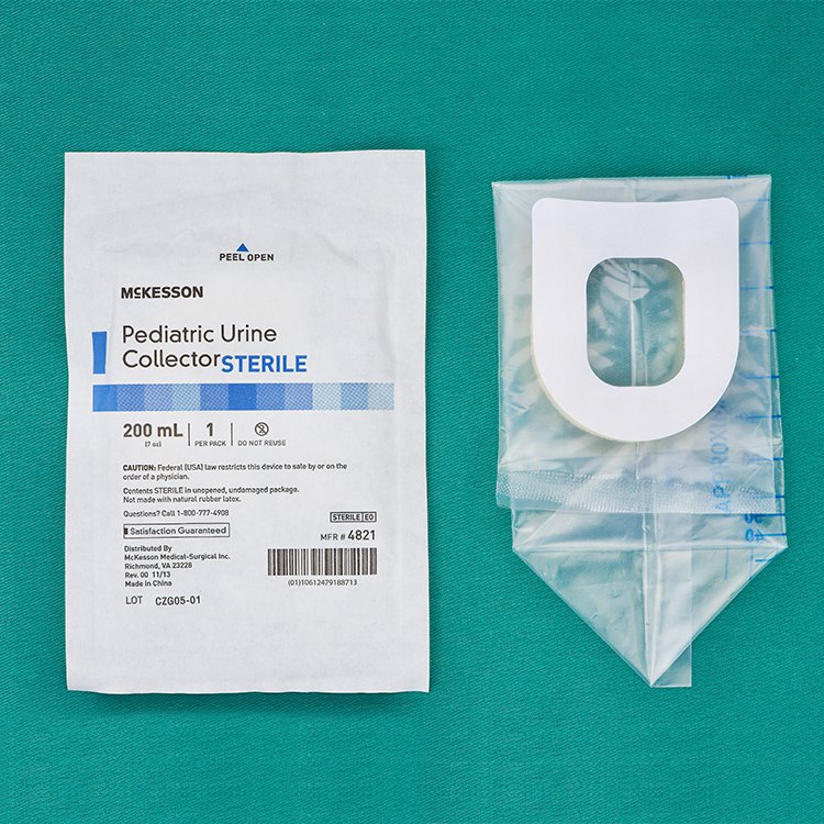 Medical Sterile Disposable Pediatric Urine Collector 200ml 50 Pouches Per_