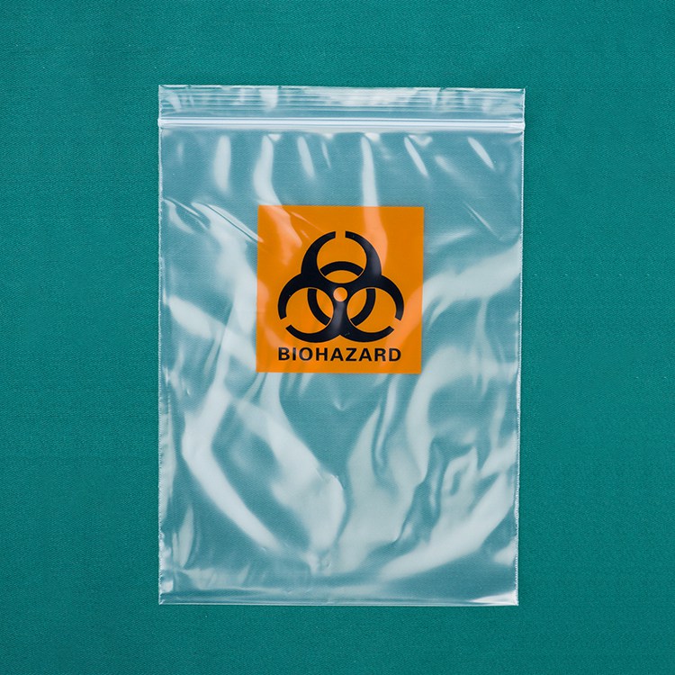 Plastic zipper bag ziplock biohazard medical specimen transport bags_